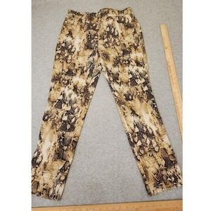 Soundstyle Pants Womens Large Brown Snake Print Lucy Pull On Legging Stretch